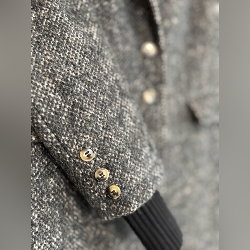 NWT* Favorite Daughter the City Tweed Coat Black/Multi, Size Large - Picture 5 of 7